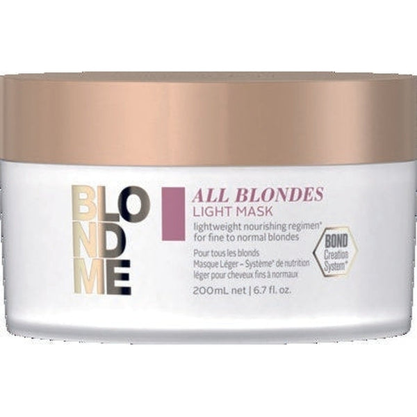 Schwarzkopf Professional BlondMe All Blondes Light Mask. Kerge süvahooldus õhukestele/normaalsetele blondidele juustele 200ml