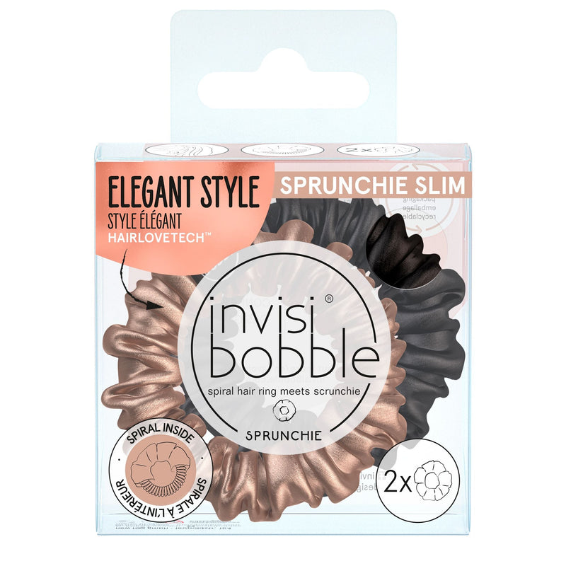Invisibobble Sprunchie Slim Spiral Hair Ring. Siidise kangaga kaetud invisibobble juuksekummid 2tk (erinevad toonid)