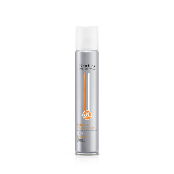 Kadus Professional Create It Creative Spray 2. Tugev loominguline UV-kaitsega juukselakk, 60 sekundit loomingulise tulemuseni 300ml