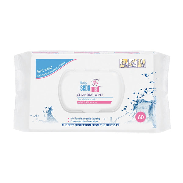 Sebamed Baby Cleansing Wipes For Delicate Skin. Beebi niisked salvrätikud pantenooliga õrnale nahale 60tk