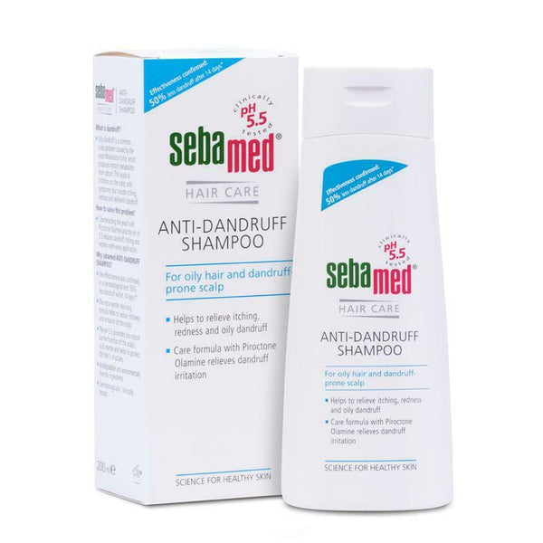 Sebamed Hair Care Anti Dandruff Shampoo For Oily And Dandruff Prone Scalp. Kõõmavastane šampoon rasustele juustele 200ml