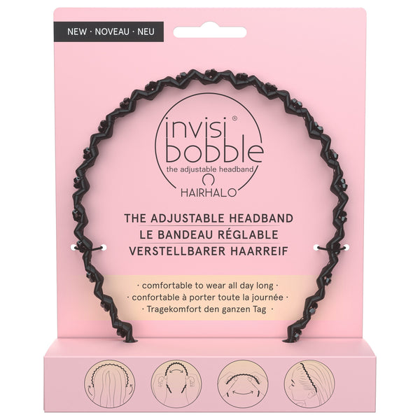 Invisibobble Hairhalo The Adjustable Hairband True Dark Sparkle. Juuksesõbralik ja painduv peavõru 1tk