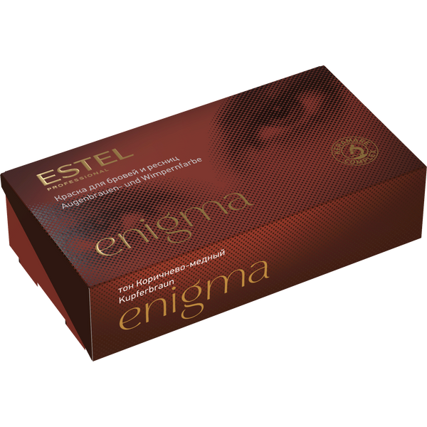 Estel Enigma Paint For Eyebrows And Eyelashes Copper-Brown. Kulmu- ja ripsmevärv vask-pruun 20ml+20ml