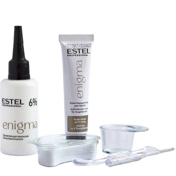 Estel Enigma Eyebrow Brightener Till 5 Tones 6%. Kulmude 6%-ne helesti kuni 5 tooni  20g+30ml