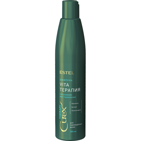 Estel Curex Therapy Shampoo For Damaged Hair. Niisutav šampoon kahjustatud juustele 300ml