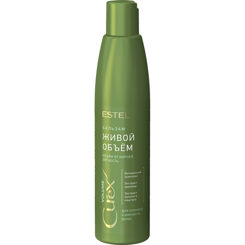 Estel Curex Volume Conditioner For Greasy Hair. Kohevuspalsam rasustele juustele 250ml