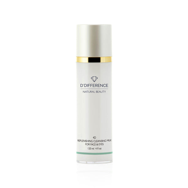 D'Difference Natural Beauty 4D Cleansing Milk For Face&Eyes. 4D-efektiga, hooldav, rahustav ja niisutav puhastuspiim näole ja silmadele 120ml