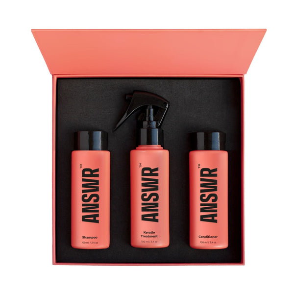 ANSWR At-home Keratin Treatment Kit. Juukseid silendav keratiinhoolduskomplekt 3x100ml