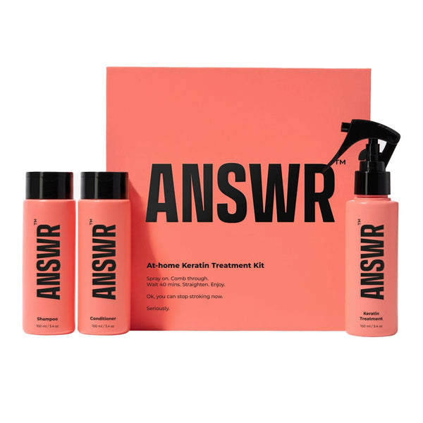 ANSWR At-home Keratin Treatment Kit. Juukseid silendav keratiinhoolduskomplekt 3x100ml