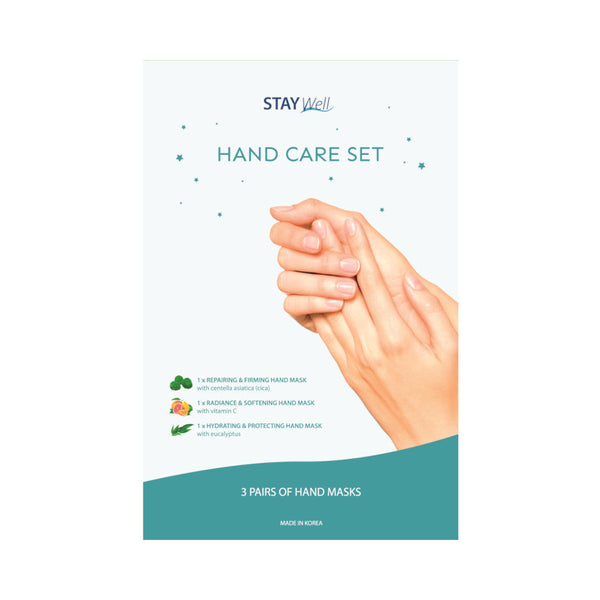 Stay Well Hand Care Set. Kätemaskide komplekt 3paari