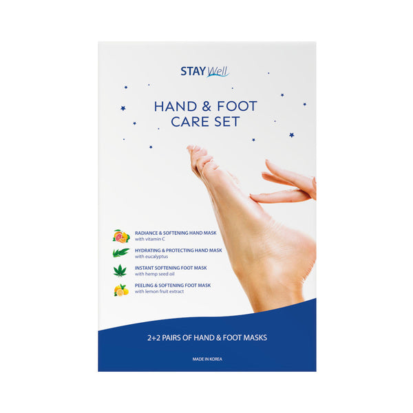 Stay Well Hand & Foot Care Set. Käte- ja jalamaskide komplekt 2+2paari