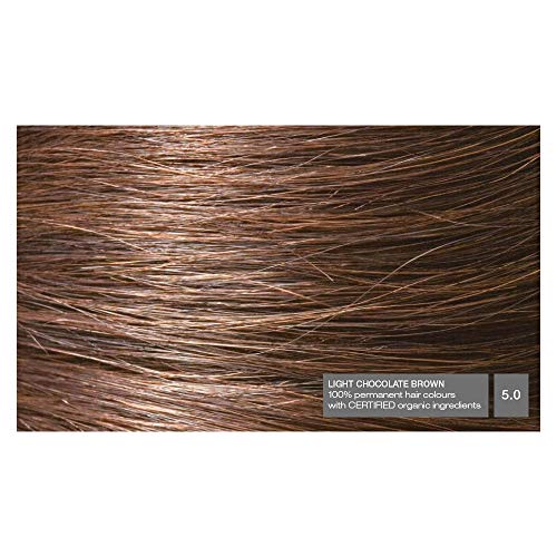 Naturigin Organic Based 100% Permanent Hair Colours Light Chocolate Brown 5.0. Püsijuuksevärv hele šokolaadipruun 115ml