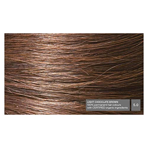 Naturigin Organic Based 100% Permanent Hair Colours Light Chocolate Brown 5.0. Püsijuuksevärv hele šokolaadipruun 115ml