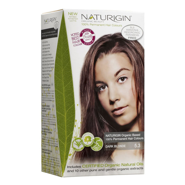 Naturigin Organic Based 100% Permanent Hair Colours Dark Blonde 5.3. Püsijuuksevärv tumeblond 115ml