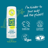 Salt of the Earth Natural Deodorant Roll-On Unscented. Lõhnatu rulldeodorant 75ml