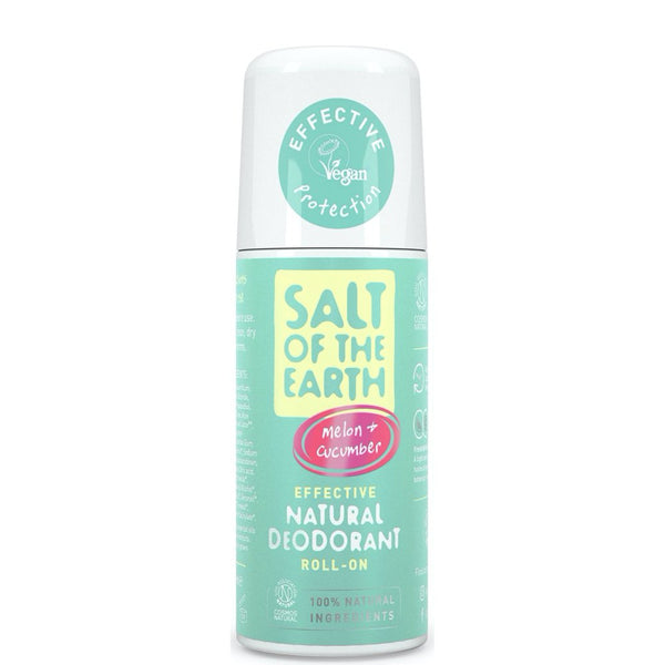 Salt of the Earth Natural Deodorant Roll-On Melon & Cucumber. Rulldeodorant meloni ja värskendava kurgiga 75ml