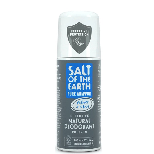 Salt of the Earth Men's Natural Deodorant Roll-On Pure Armour Vetiver & Citrus. Tsitruselõhnaline rulldeodorant meestele 75ml