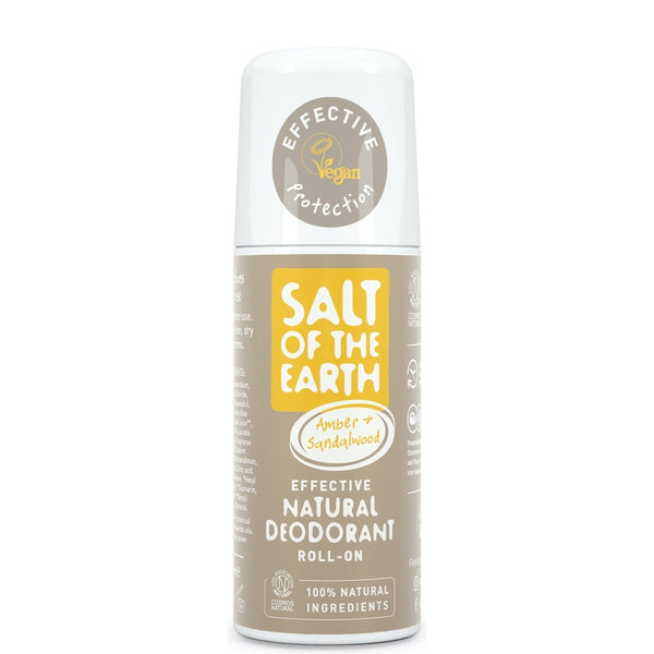 Salt of the Earth Natural Deodorant Roll-On Amber & Sandalwood. Rulldeodorant vürtside ja tsitruse lõhnanootidega 75ml