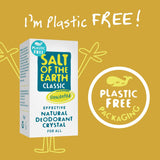 Salt of the Earth Plastic Free Natural Deodorant Classic Crystal Unscented For All. Lõhnatu kristalldeodorant plastikuvabas pakendis 75g