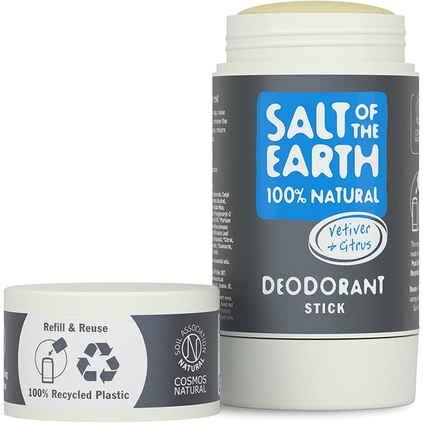Salt of the Earth Vetiver & Citrus Natural Deodorant Stick, Refillable. Tsitruse ja vetiveri lõhnaline pulkdeodorant 84g