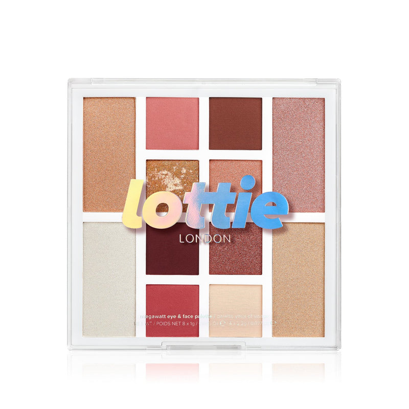 Lottie Megawatt Eye & Face Palette. Silma- ja näomeigipalett 8 x 1g