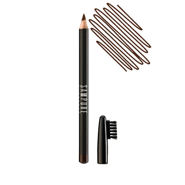 Sampure Minerals Classic Brow Definer Pencil With Brush Mid Brown. Kulmupliiats pruun 1g