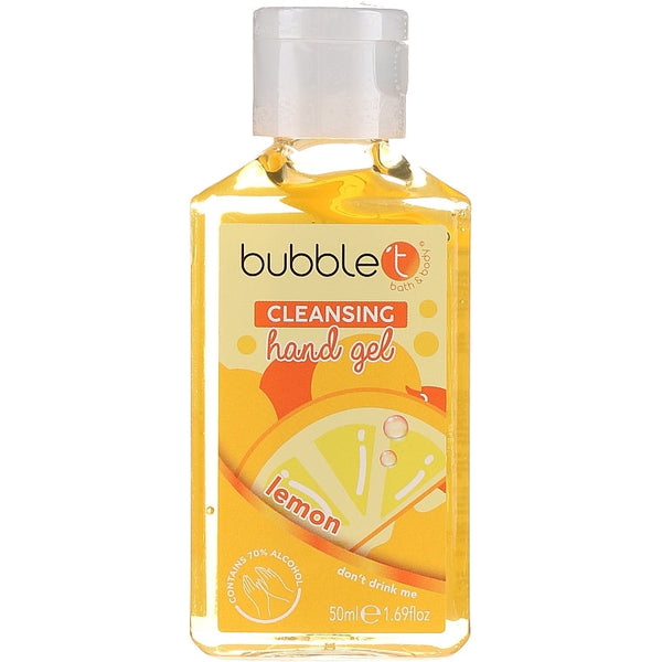 Bubble T Hand Cleansing Gel Lemongrass 70% Alcohol. Sidrunilõhnaline käte puhastusgeel 50ml