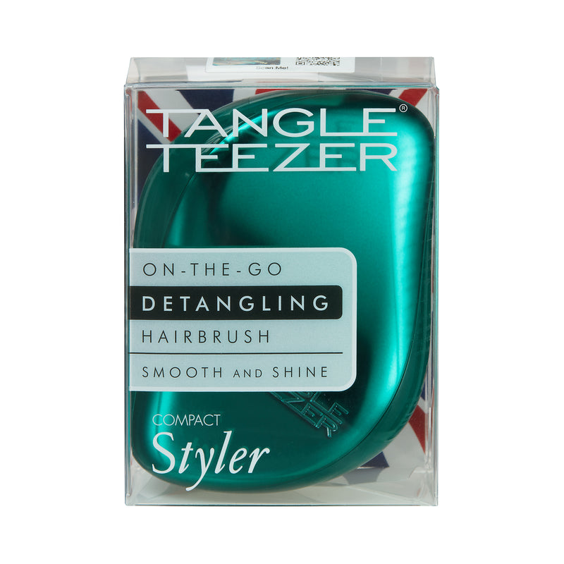 Tangle Teezer Compact Styler On-The-Go Detangling Hairbrush Smooth And Shine Green Jungle. Kattega pusahari roheline 1tk