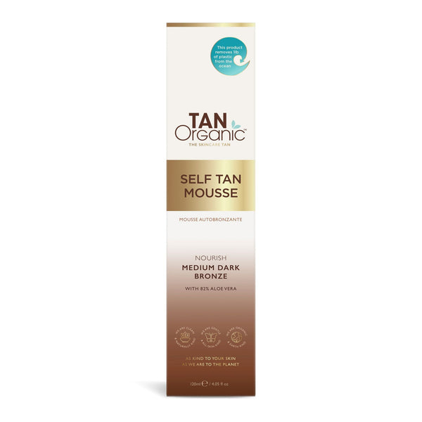 TanOrganic Self Tan Mousse Medium Dark Bronze, Nourish. Isepruunistav toitev vaht Aloe veraga, keskmine/tume pronks 120ml
