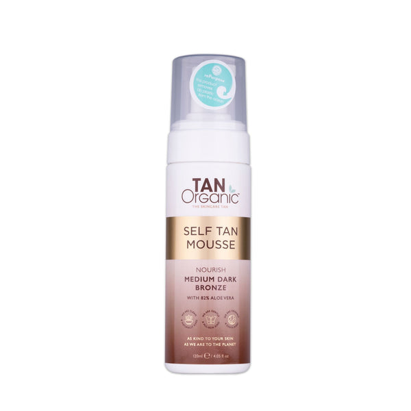 TanOrganic Self Tan Mousse Medium Dark Bronze, Nourish. Isepruunistav toitev vaht Aloe veraga, keskmine/tume pronks 120ml