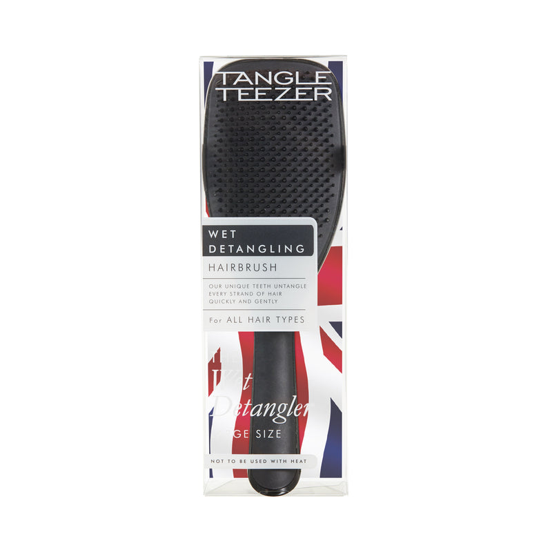 Tangle Teezer The Wet Detangler Large Size Hairbrush For All Hair Types Black Gloss. Käepidemega suur pusahari läikivmust 1tk