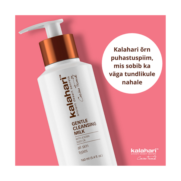 Kalahari Gentle Cleansing Milk With Jojoba Seed Oil All Skin Types. Näopuhastuspiim kõikidele nahatüüpidele 160ml