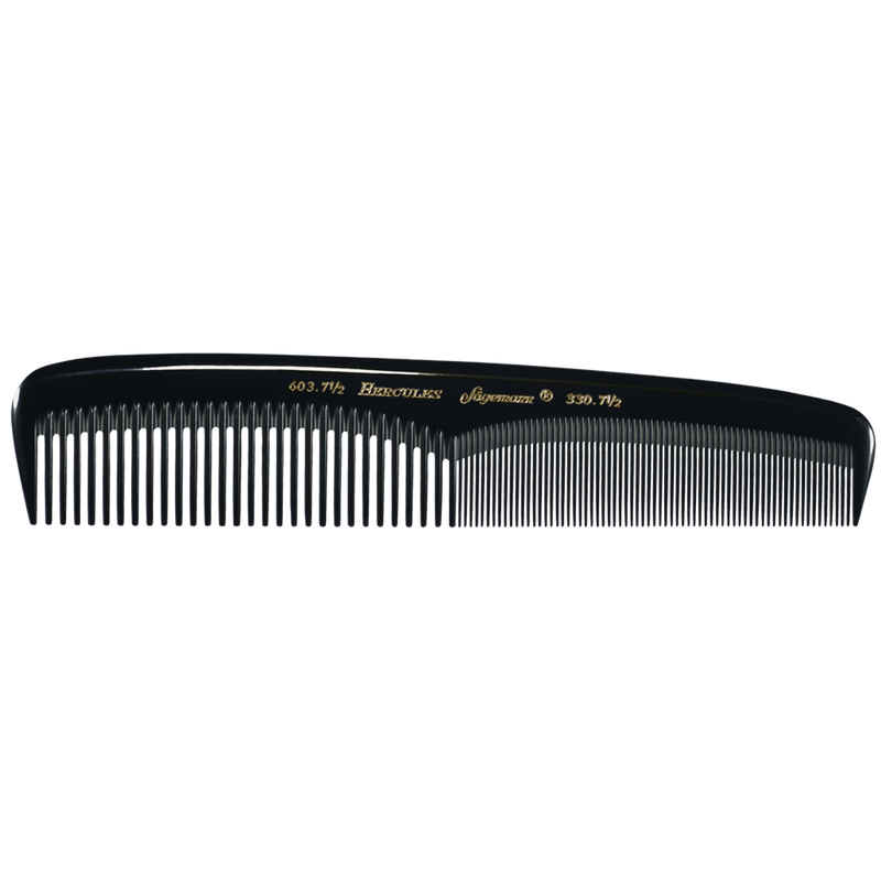 Hercules Sägemann Classic Multi Purpose Ladies Comb 7,5" 603-330, Medium Size. Keskmise suurusega 2-poolne naiste kamm