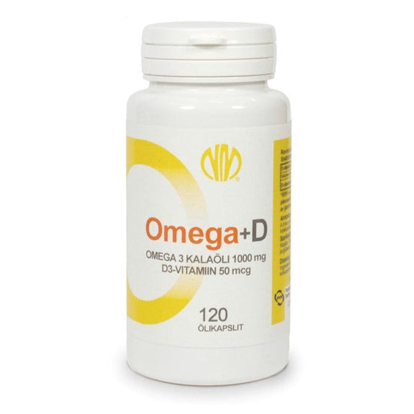 Natura Media Omega 1000 mg + Vitamin D 50 mcg Caps. Omega-3 kalaõlikapsel + vitamiin D 120tk