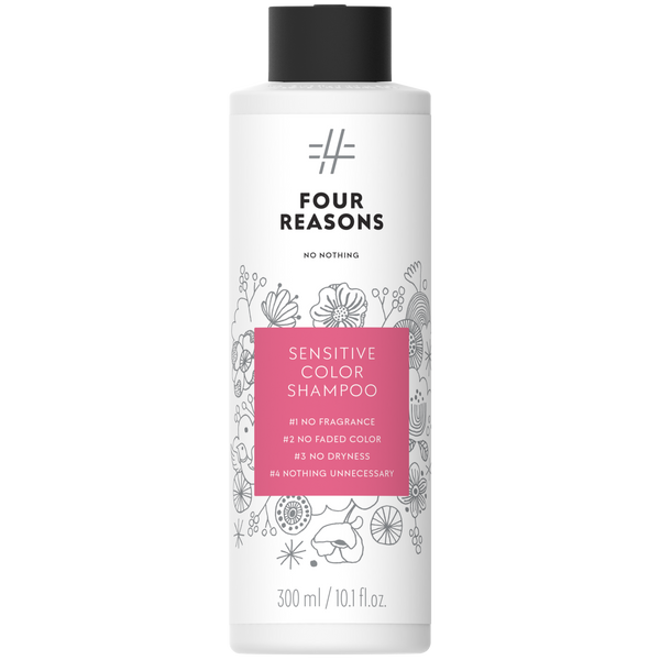Four Reasons No Nothing Sensitive Color Shampoo. Juuksevärvi kaitsev lõhnavaba šampoon 300ml