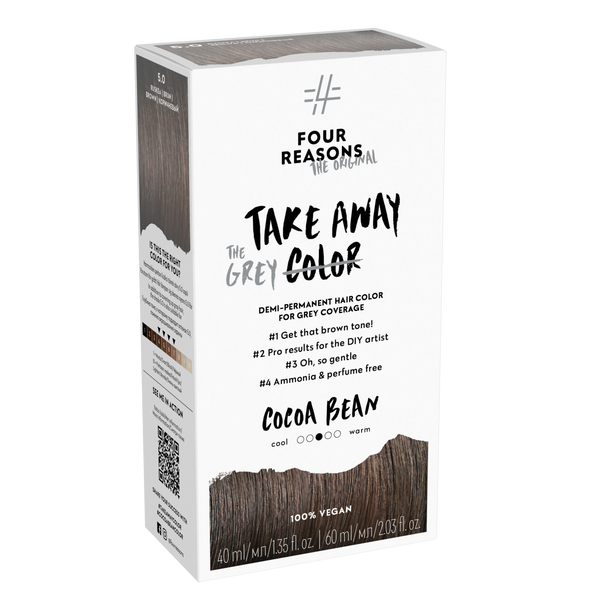 Four Reasons Takeaway Color Demi-Permanent Hair Color 5.0 Cocoa Bean. Ammoniaagi- ja lõhnaainete vaba poolpüsivärv 40ml+60ml