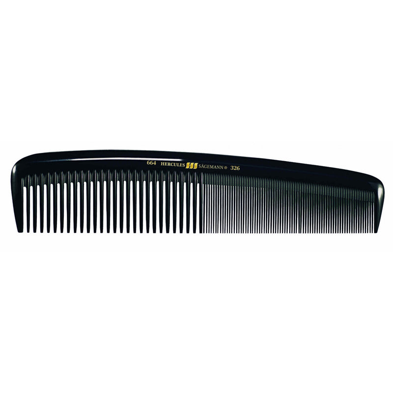 Hercules Sägemann Classic Multi Purpose Ladies Comb 8" 664-326, Medium Size. Keskmise suurusega 2-poolne naiste kamm