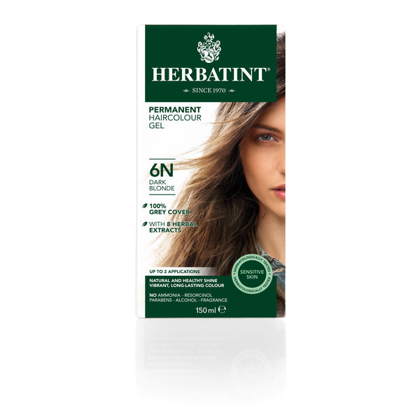 Herbatint Permanent Haircolour Gel Dark Blonde 6N. Püsijuuksevärv tume blond 150ml