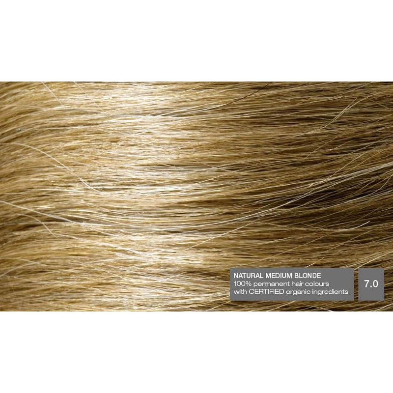 Naturigin Organic Based 100% Permanent Hair Colours Natural Medium Blonde 7.0. Püsijuuksevärv loomulik keskmine blond 115ml