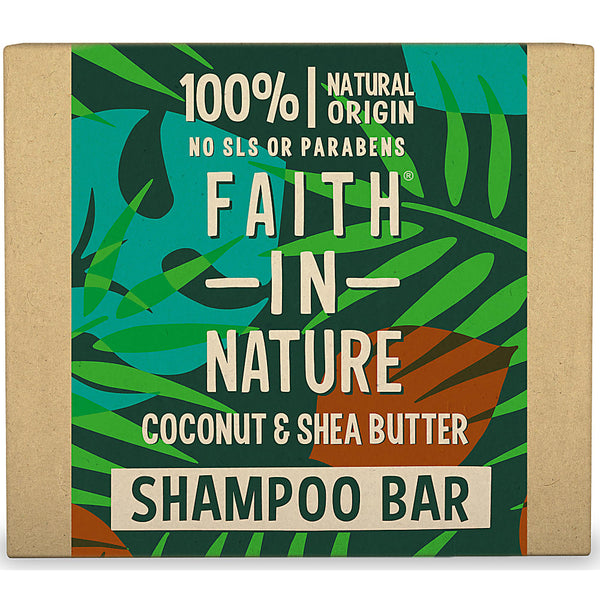 Faith In Nature Shampoo Bar Coconut & Shea Butter. Juukseid niisutav tahke šampoon orgaanilise kookosõli ja sheavõiga 85g
