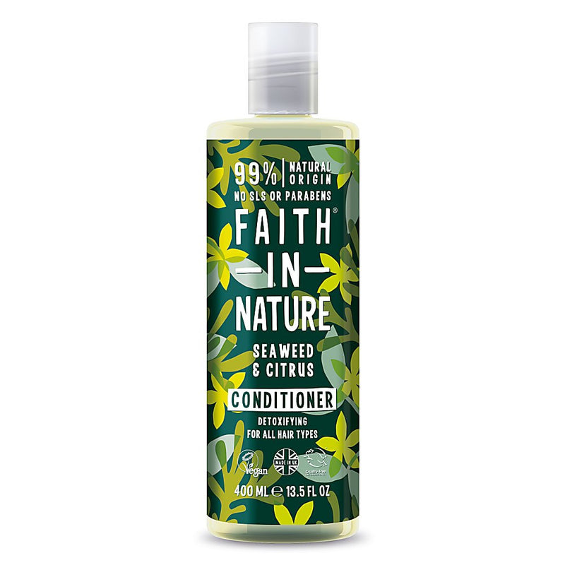 Faith In Nature Detoxifying Conditioner Seaweed & Citrus For All Hair Types. Sügavpuhastav palsam merevetika ja tsitrusega kõikidele juuksetüüpidele 400ml