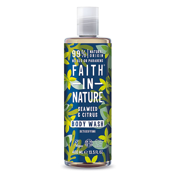 Faith In Nature Detoxifying Body Wash Seaweed & Citrus. Kehapesugeel merevetika ja tsitrusega 400ml