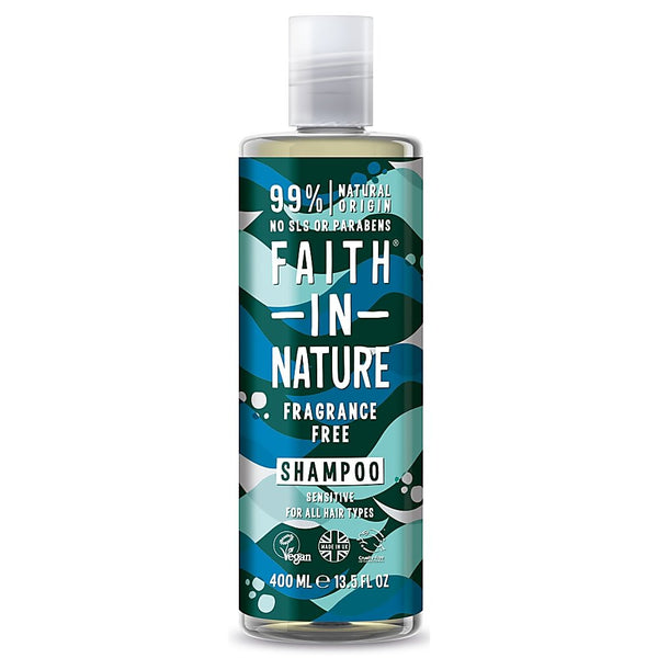 Faith In Nature Fragnance Free Shampoo Sensitive For All Hair Types. Lõhnavaba šampoon tundlikule peanahale, kõikidele juuksetüüpidele 400ml