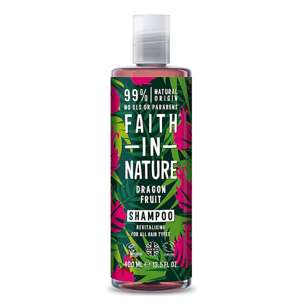 Faith In Nature Revitalising Shampoo Dragon Fruit For All Hair Types. Elustav šampoon draakoniviljaga kõikidele juuksetüüpidele 400ml
