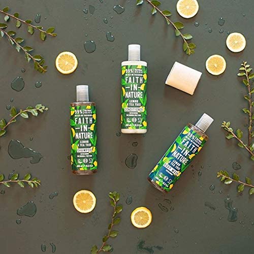 Faith In Nature Refreshing Body Wash Lemon & Tea Tree. Värskendav kehapesugeel sidruni ja teepuuõliga  400ml