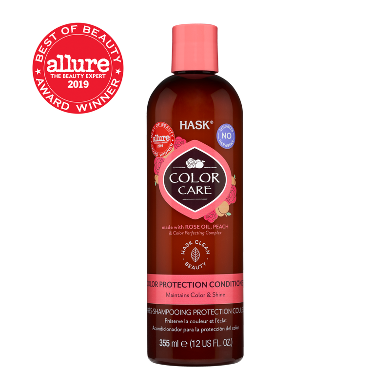 Hask Rose Oil And Peach Color Protection Conditioner. Värvikaitse palsam roosiõli ja virsikuekstraktiga 355ml