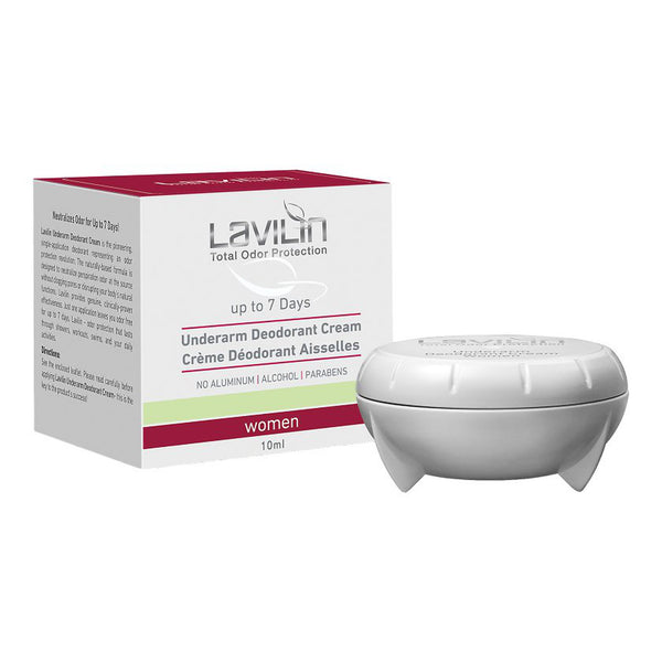 Lavilin Underarm Deodorant Cream up to 7 Days Women. Parabeeni-, alumiiniumi- ja alkoholivaba kreemdeodorant naistele 10ml