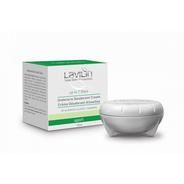 Lavilin Underarm Deodorant Cream up to 7 Days Sport. Parabeeni-, alumiiniumi- ja alkoholivaba kreemdeodorant sportlastele 10ml