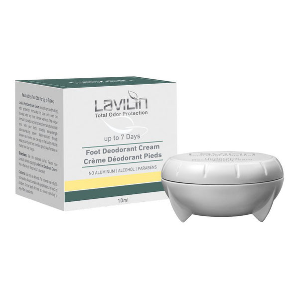 Lavilin Foot Deodorant Cream up to 7 Days. Parabeeni-, alumiiniumi- ja alkoholivaba kreemdeodorant jalgadele 10ml