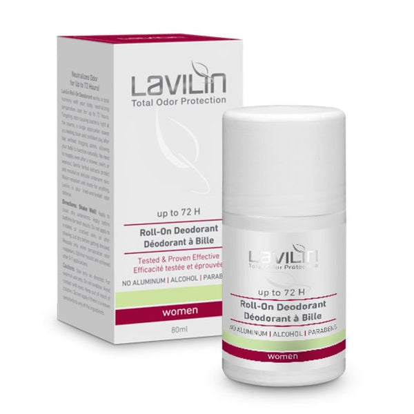 Lavilin Roll-On Deodorant up to 72H Women. Parabeeni-, alumiiniumi- ja alkoholivaba rulldeodorant naistele 80ml